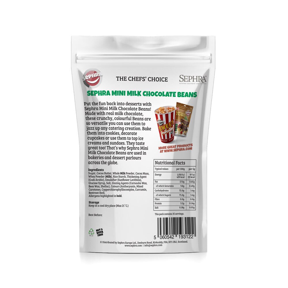 Sephra Mini Milk Chocolate Beans 175g